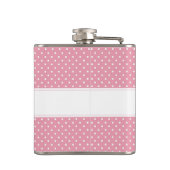 Flasques Point de polka rose personnalisé (Dos)