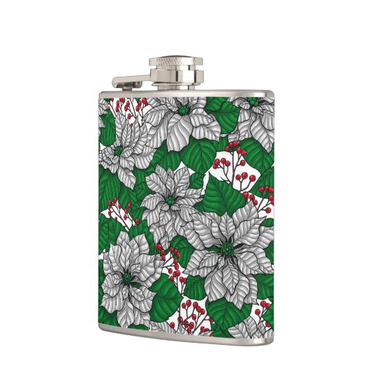 Flasques Pointe blanche, motif de Noël (Gauche)