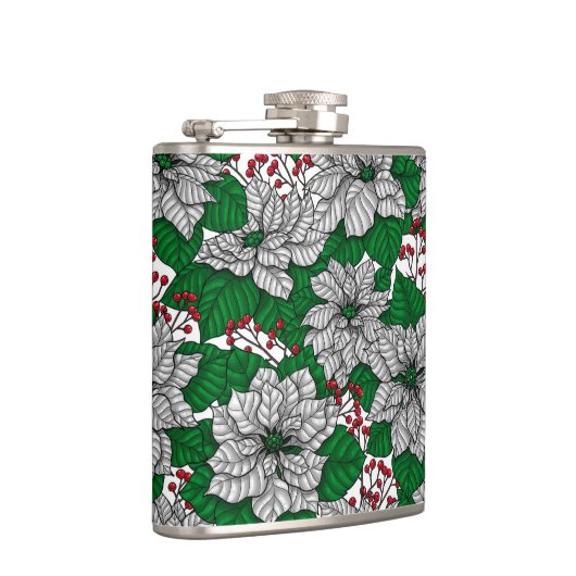 Flasques Pointe blanche, motif de Noël (Droite)