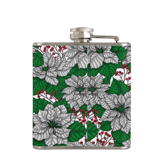 Flasques Pointe blanche, motif de Noël (Dos)