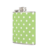 Flasques points blancs et verts lime cool et modernes (Gauche)