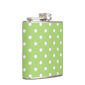 Flasques points blancs et verts lime cool et modernes (Droite)