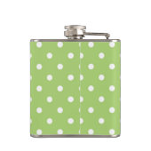 Flasques points blancs et verts lime cool et modernes (Dos)