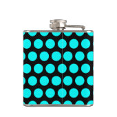 Flasques Points de polka Aqua (Dos)