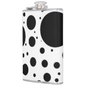 Flasques Points et cercles noirs sur le blanc dans des (Gauche)