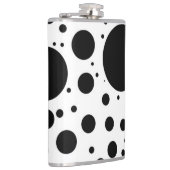 Flasques Points et cercles noirs sur le blanc dans des (Droite)