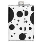 Flasques Points et cercles noirs sur le blanc dans des (Dos)