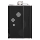 Flasques Points Gris Sur Arrière - plan Noir, Chat, Bonjour (Dos)