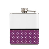 Flasques Points mignons pourpres Rose vert Chevron Bow avec (Dos)