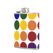 Flasques Pois arc-en-ciel en blanc (Gauche)