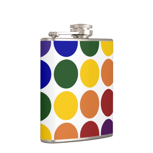Flasques Pois arc-en-ciel en blanc (Droite)