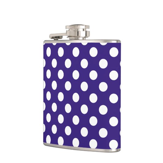 Flasques Pois blancs sur bleu foncé (Gauche)