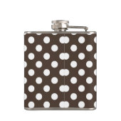 Flasques Pois blancs sur brun (Dos)