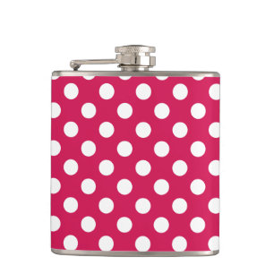 Flasques Pois blancs sur cerise