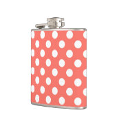 Flasques Pois blancs sur corail vivant (Gauche)