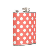 Flasques Pois blancs sur corail vivant (Droite)