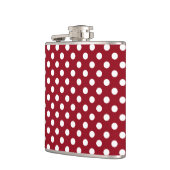 Flasques Pois blancs sur Crimson Red (Gauche)
