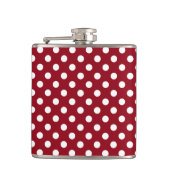 Flasques Pois blancs sur Crimson Red (Devant)
