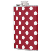 Flasques Pois blancs sur Crimson Red (Gauche)