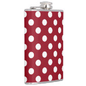 Flasques Pois blancs sur Crimson Red (Droite)