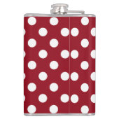 Flasques Pois blancs sur Crimson Red (Dos)