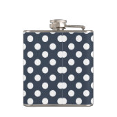 Flasques Pois blancs sur gris bleu (Dos)