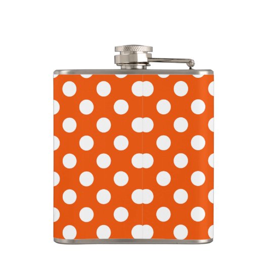 Flasques Pois blancs sur orange (Dos)