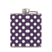 Flasques Pois blancs sur prune violette (Dos)