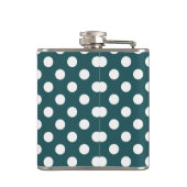 Flasques Pois blancs sur turquoise (Dos)