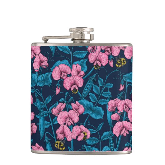 Flasques Pois doux et bourdons, rose et bleu (Devant)
