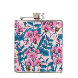 Flasques Pois doux et bourdons, rose et bleu