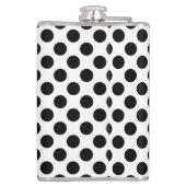 Flasques Pois, Motif Polka Dot, noir et blanc (Dos)