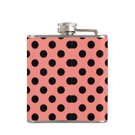 Flasques Pois noirs à la pêche (Dos)