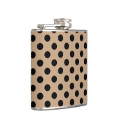 Flasques Pois noirs sur beige (Droite)