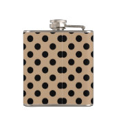 Flasques Pois noirs sur beige (Dos)