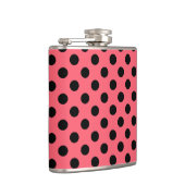 Flasques Pois noirs sur corail (Droite)
