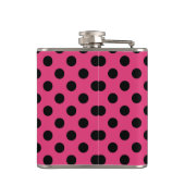 Flasques Pois noirs sur fuchsia (Dos)