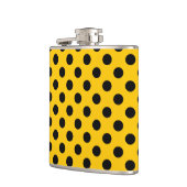 Flasques Pois noirs sur jaune (Gauche)