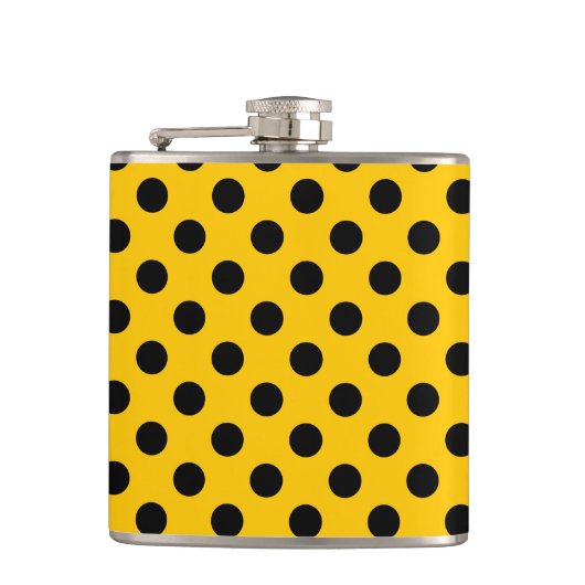 Flasques Pois noirs sur jaune (Devant)
