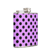 Flasques Pois noirs sur lilas (Droite)