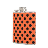 Flasques Pois noirs sur orange (Gauche)