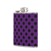 Flasques Pois noirs sur prune violette (Gauche)