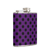 Flasques Pois noirs sur prune violette (Droite)