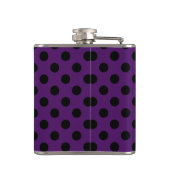 Flasques Pois noirs sur prune violette (Dos)