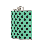 Flasques Pois noirs sur vert menthe (Gauche)
