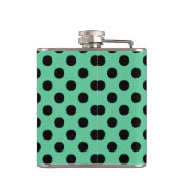 Flasques Pois noirs sur vert menthe (Dos)