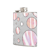 Flasques Pois rose et blanc Zebra (Gauche)