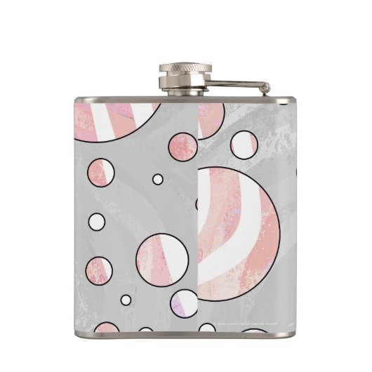 Flasques Pois rose et blanc Zebra (Dos)