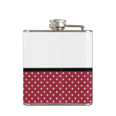 Flasques Pois rouge et blanc mignon Rose Chevron Bow (Dos)