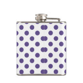 Flasques Pois ultra violets sur blanc (Dos)